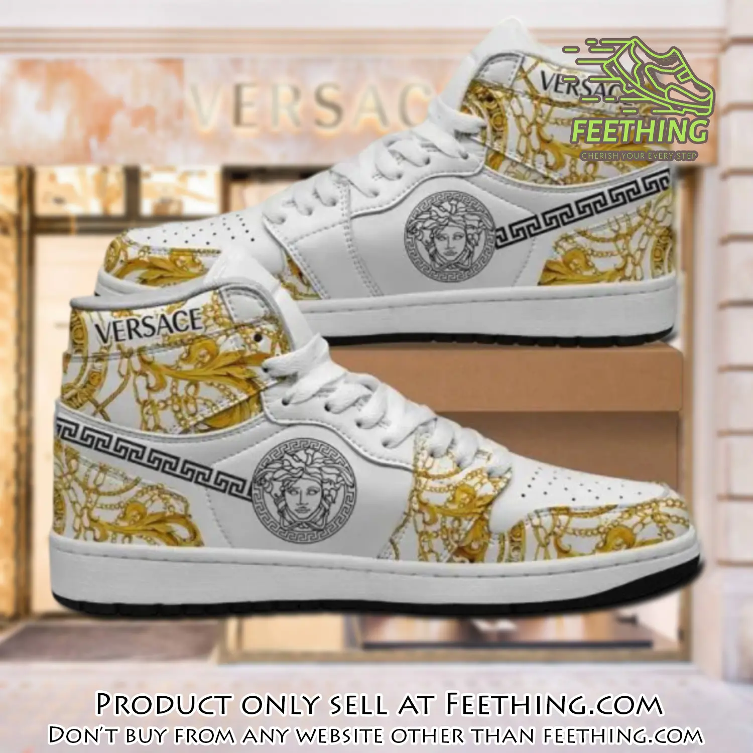 Gianni versace white high air jordan sneakers shoes hot  gifts unisex ft2935760